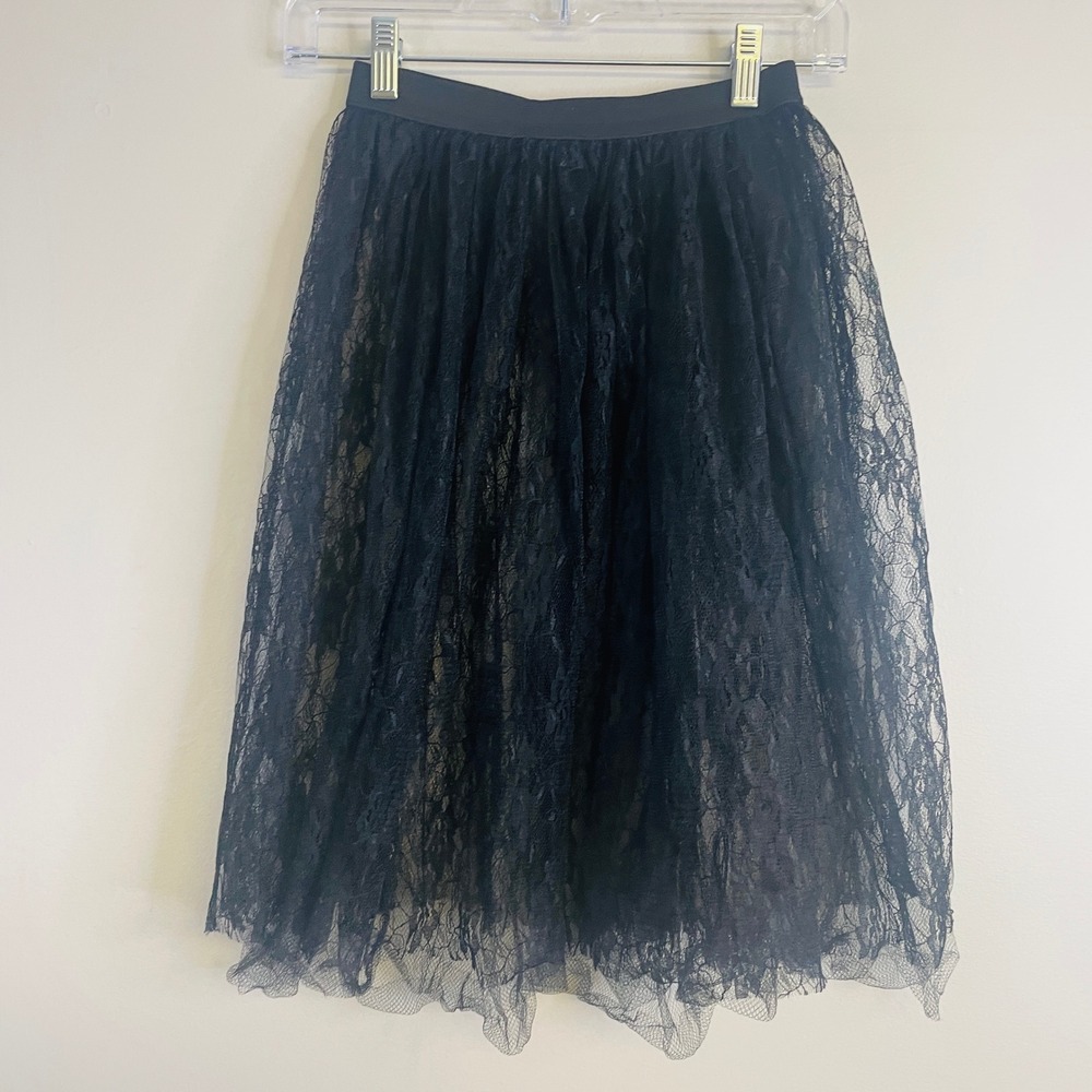Vintage Whimsigoth Lace Skirt Medium 80s Costume Fairy Grunge Witchy Halloween